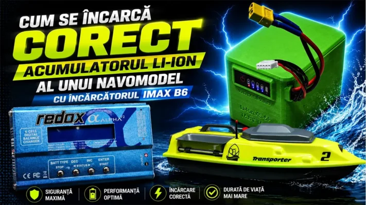 Încărcarea corectă a bateriei Li-Ion pentru navomodel utilizand acumulatorul IMAX B6